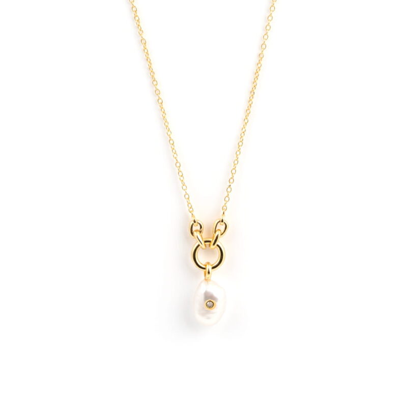 kaelakee-pärl-kuldne-valgel-taustal Kaelakee - Pärl