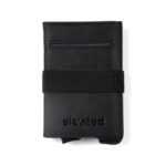 kaarditasku-elevated-extra-slim-kt011-must-valgel-taustal Elevated Extra Slim 1.0 (KT011) mustast Crazy Horse nahast õhuke kaarditasku valgel taustal.